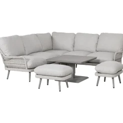 Puutarhakalustesetti Home4You MARENDA 4-osainen, harmaa/beige