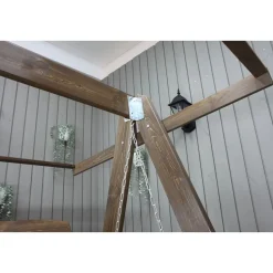 Puutarhakeinu katoksella Baltic Garden Pelle 165cm ruskea/beige