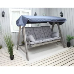 Puutarhakeinu katoksella Baltic Garden Pelle 165cm harmaa