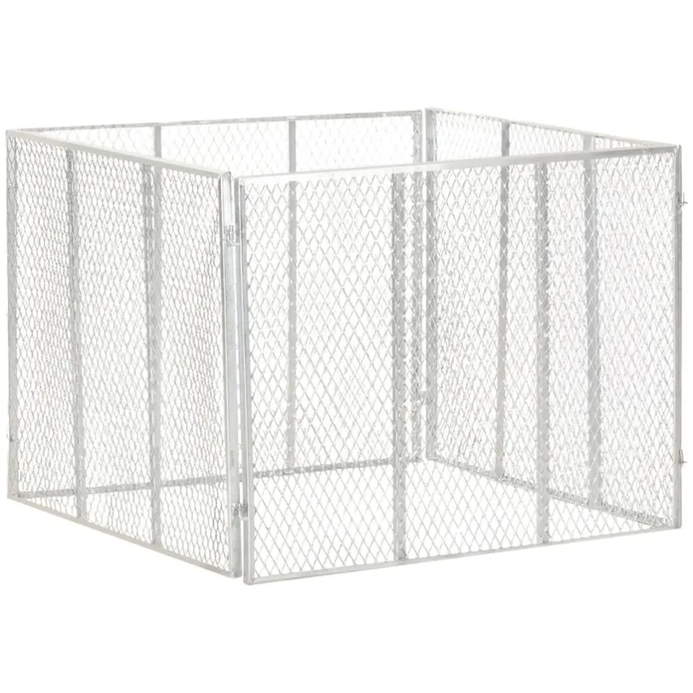 Puutarhakomposti 100x100x77 cm galvanoitu rauta (46150)