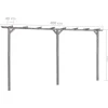 Puutarhan pergola harmaa 400x40x205 cm kyllästetty mänty
