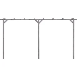 Puutarhan pergola harmaa 400x40x205 cm kyllästetty mänty