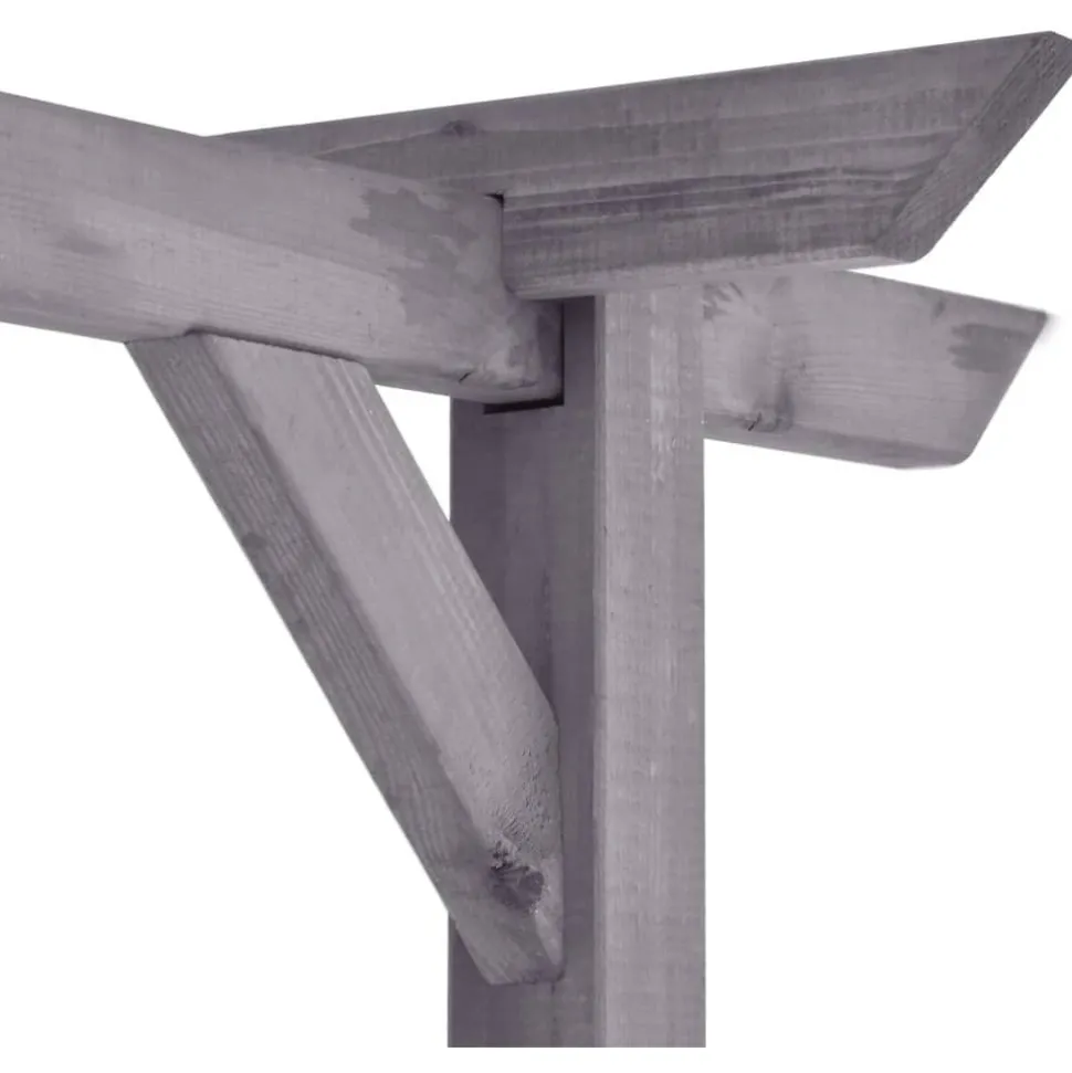 Puutarhan pergola harmaa 400x40x205 cm kyllästetty mänty