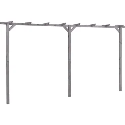 Puutarhan pergola harmaa 400x40x205 cm kyllästetty mänty
