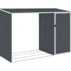 Puutarhan polttopuuvaja antrasiitti 245x98x159cm galv. teräs