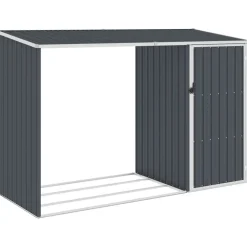 Puutarhan polttopuuvaja antrasiitti 245x98x159cm galv. teräs