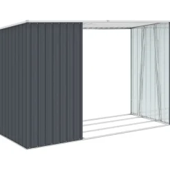 Puutarhan polttopuuvaja antrasiitti 245x98x159cm galv. teräs