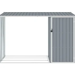 Puutarhan polttopuuvaja harmaa 245x98x159cm galvanoitu teräs