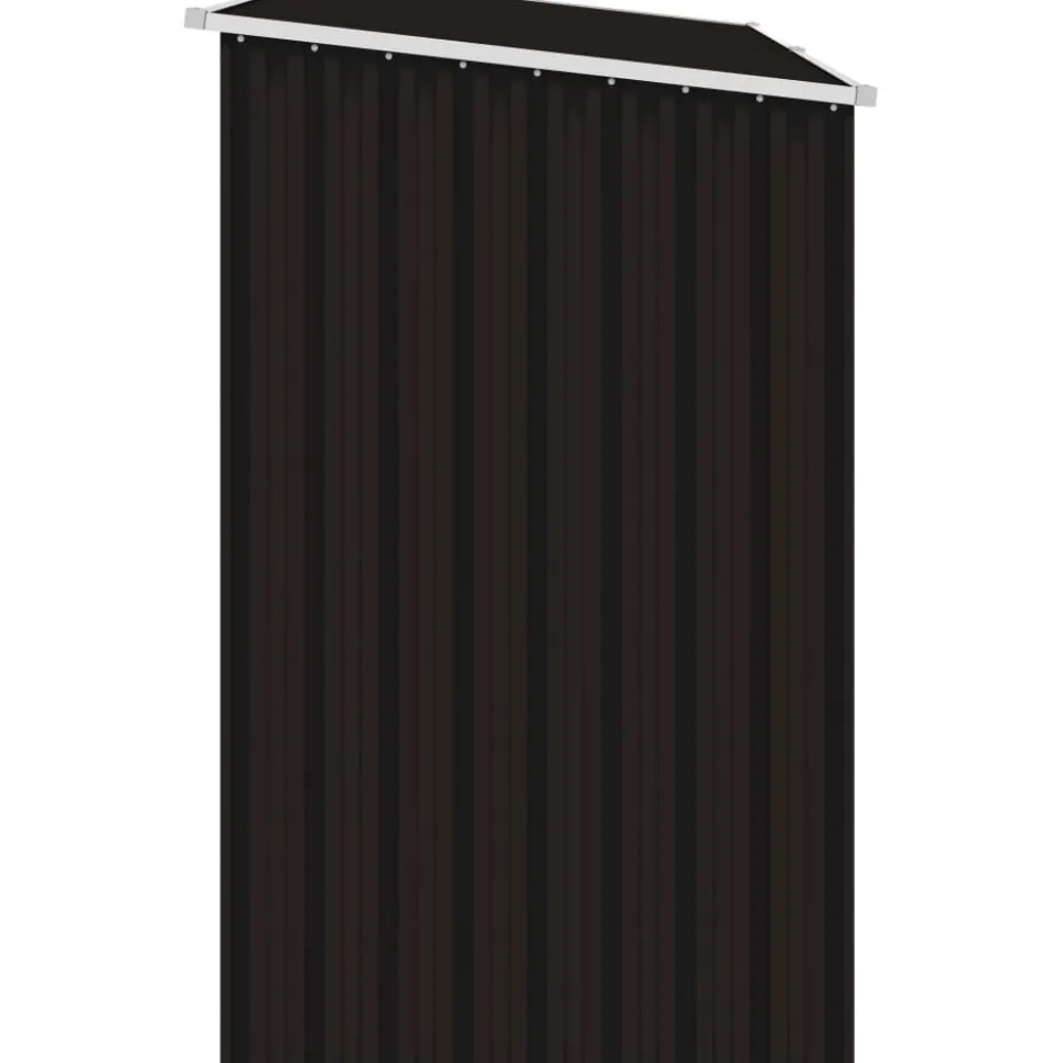 Puutarhan polttopuuvaja ruskea 245x98x159cm galvanoitu teräs