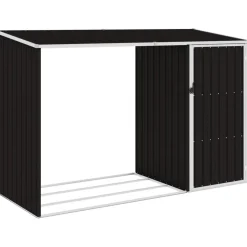 Puutarhan polttopuuvaja ruskea 245x98x159cm galvanoitu teräs