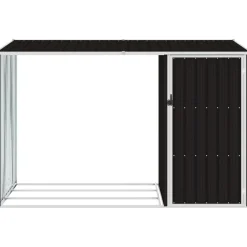 Puutarhan polttopuuvaja ruskea 245x98x159cm galvanoitu teräs