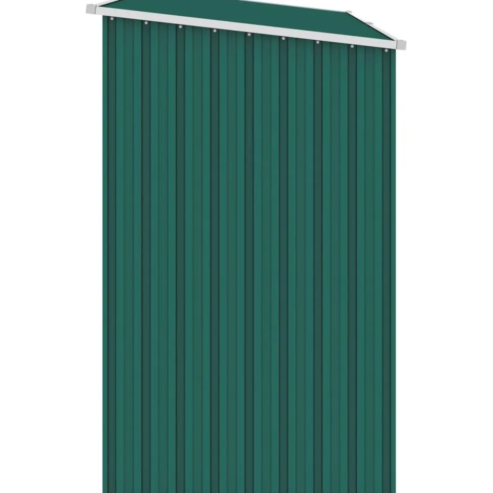 Puutarhan polttopuuvaja vihreä 245x98x159cm galvanoitu teräs
