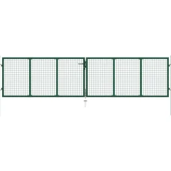 Puutarhan verkkoportti teräs 400x100cm vihreä