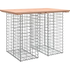 Puutarhapenkki kivikorilla 100x70x72 cm, douglaskuusi