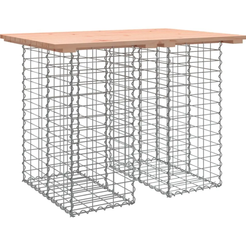 Puutarhapenkki kivikorilla 100x70x72 cm, douglaskuusi