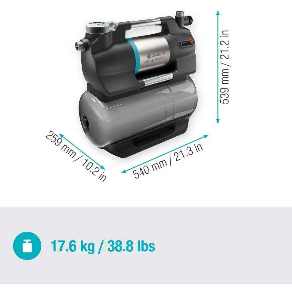 Puutarhapumppu Gardena 4600 Silent Automatic 4600 l/h 40 bar
