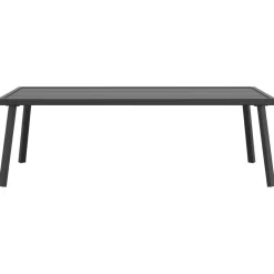Puutarhasohvapöytä antrasiitti 110x55x35 cm teräs