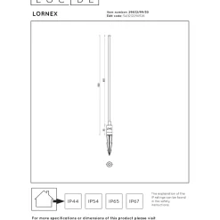 Puutarhaspotti Lucide Lornex, Ø4.9cm, IP54, 6W, musta