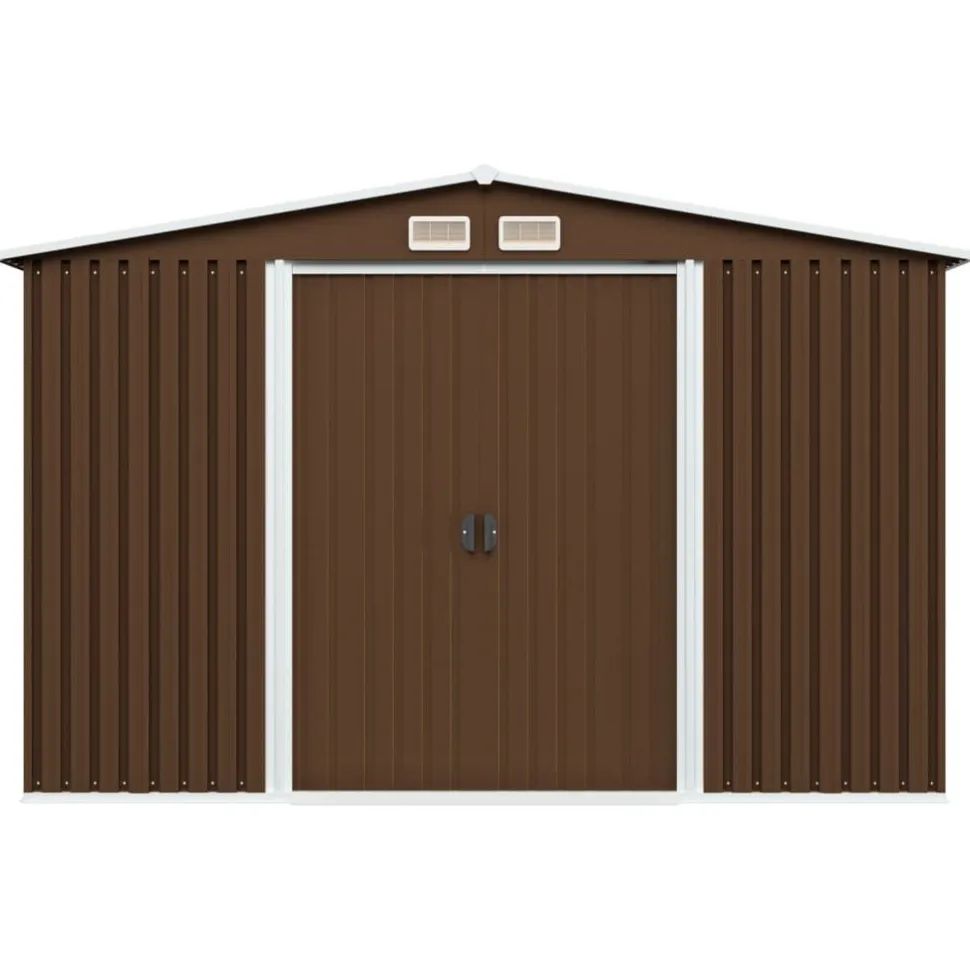 Puutarhavaja 257x205x178cm teräs ruskea 4,7m2