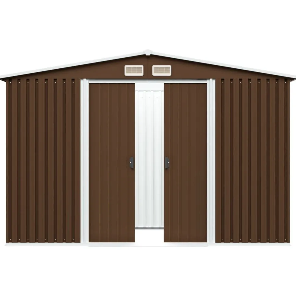 Puutarhavaja 257x205x178cm teräs ruskea 4,7m2