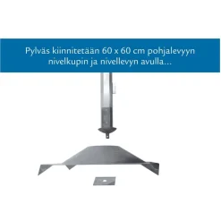 Pylväslaituri Savorak Suorapääty 10m irto-osina
