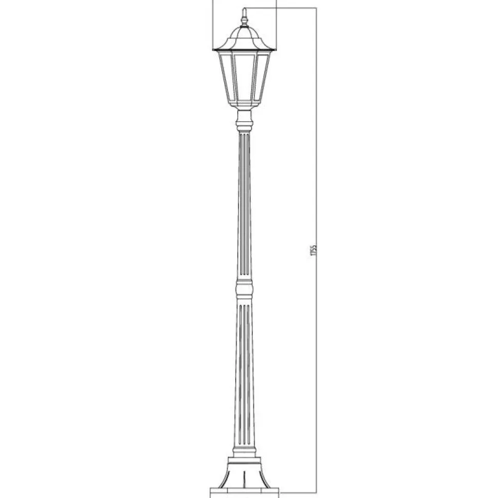 Pylväsvalaisin Kartano PKK-1U Ø 248x1755 mm valkoinen