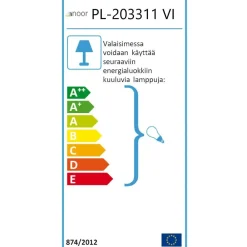 Pylväsvalaisin Noor Trumpetti 2350x735 mm 3-osainen vihertävä musta