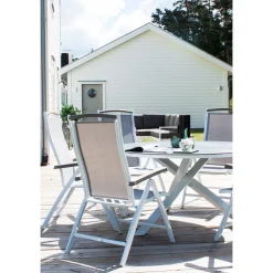 Pyöreä ruokapöytä Venture Home Copacabana 2, Ø140cm, harmaa/valkoinen
