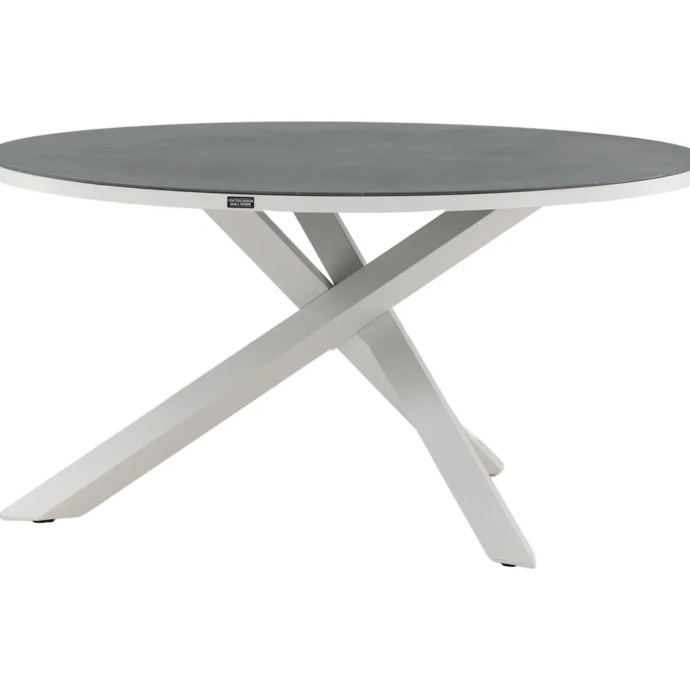 Pyöreä ruokapöytä Venture Home Copacabana 2, Ø140cm, harmaa/valkoinen