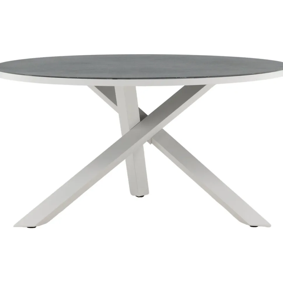 Pyöreä ruokapöytä Venture Home Copacabana 2, Ø140cm, harmaa/valkoinen