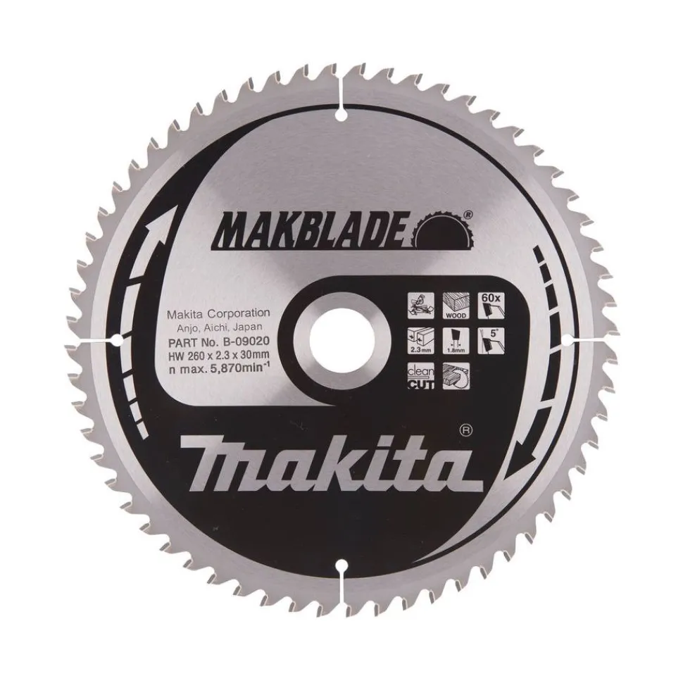 Pyörösahanterä Makita Makblade B-09020 Ø260x30x2,3mm 60T