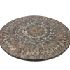Pöytä Home4you Mosaic, Ø90cm, harmaa/musta