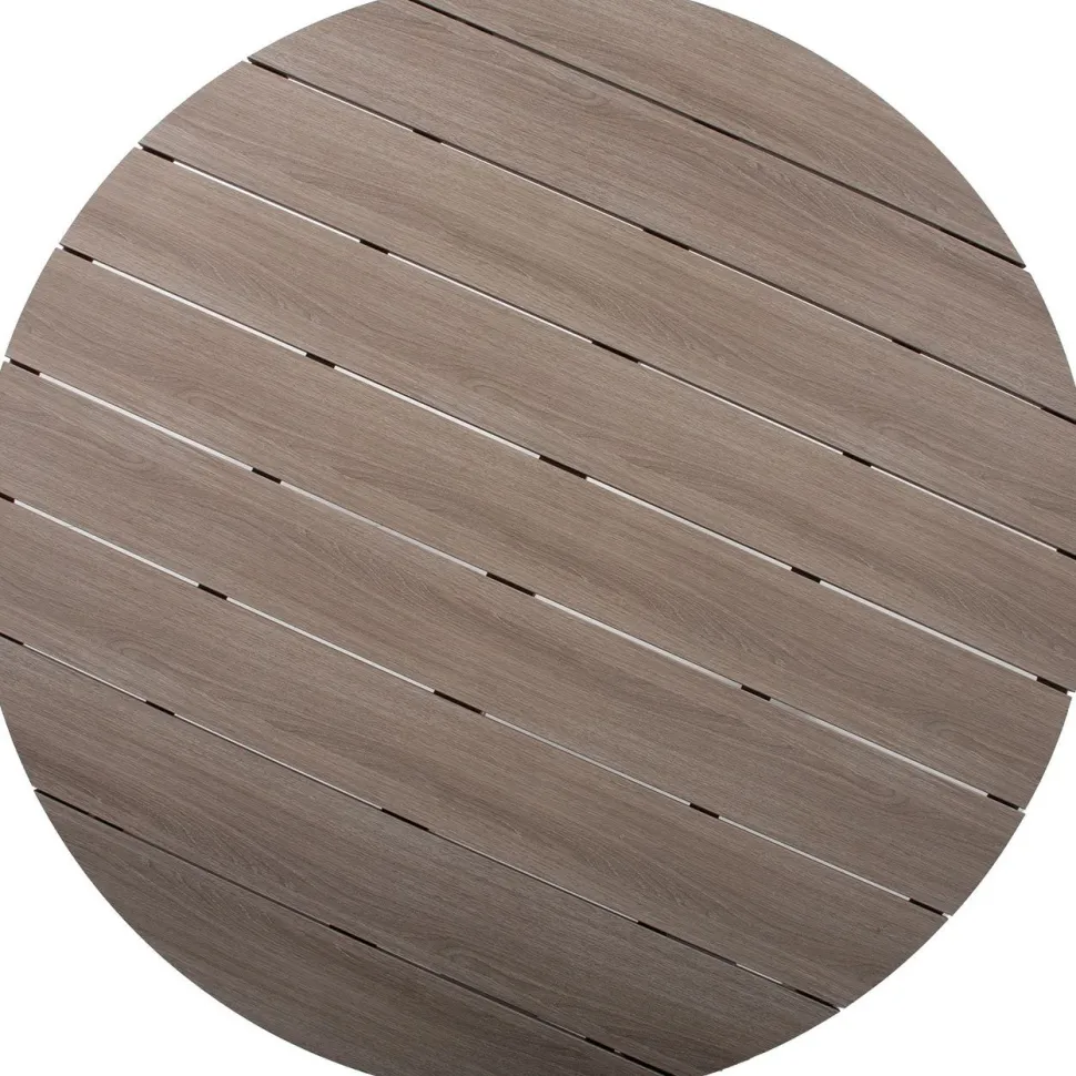 Pöytä Home4You PORTO Ø110,5xK73 cm, beige/harmaa