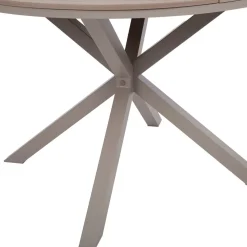 Pöytä Home4You PORTO Ø110,5xK73 cm, beige/harmaa