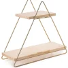 Pöytähylly Linento Furniture Masa, kulta/ruskea