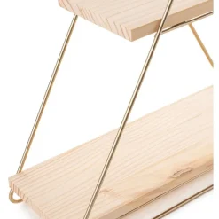 Pöytähylly Linento Furniture Masa, kulta/ruskea