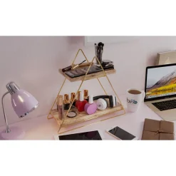 Pöytähylly Linento Furniture Masa, kulta/ruskea