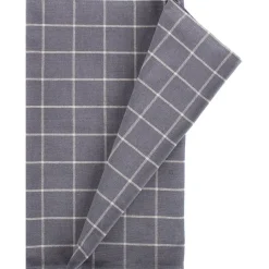 Pöytäliina Home4You LINEN 136x220 cm, harmaa neliö