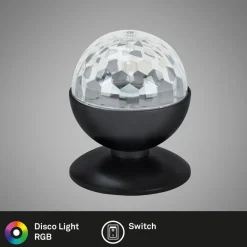 Pöytävalaisin Heat Disco LED RGB 3W musta