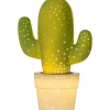 Pöytävalaisin Lucide Cactus Ø20 cm vihreä