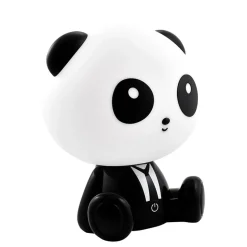 Pöytävalaisin Polux Panda LED 2,5 W IP20 195x160x245 mm muovi musta/valkoinen