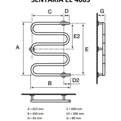Pyyhekuivain Sentakia EE 400S 5K L 500x630 mm 60W sähkö kromi