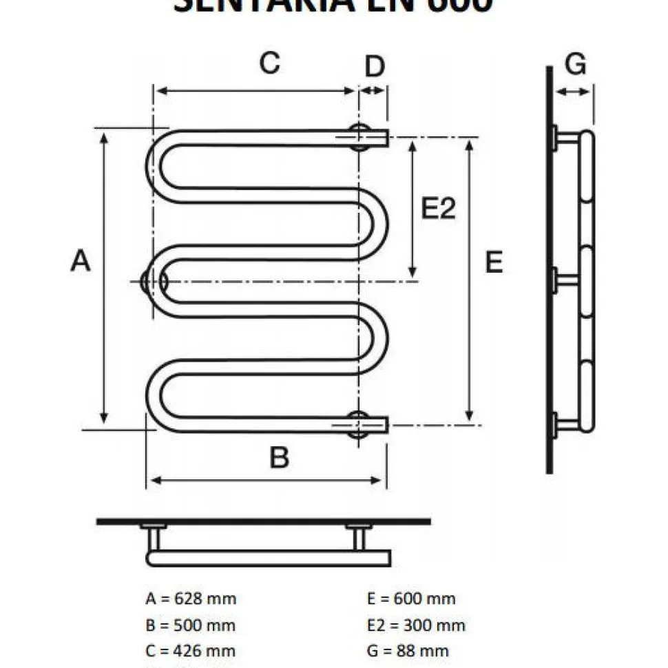 Pyyhekuivain Sentakia EN 600 500x628 mm vesi rst