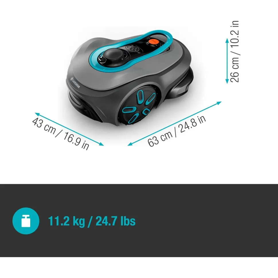 Rajalangaton robottiruohonleikkuri Gardena Smart Sileno Free 800
