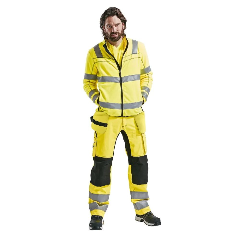 Riipputaskuhousut Blåkläder 1552 Highvis Stretch huomiokeltainen/musta