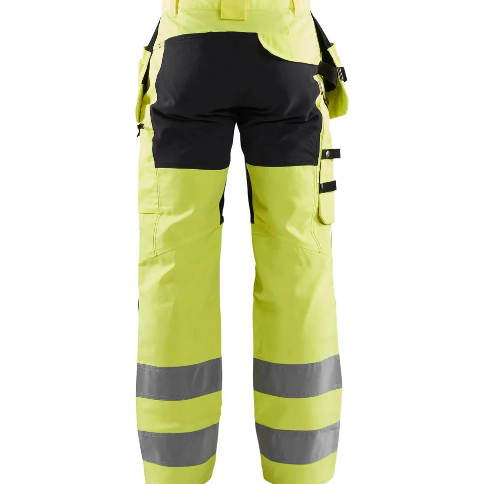 Riipputaskuhousut Blåkläder 1552 Highvis Stretch huomiokeltainen/musta