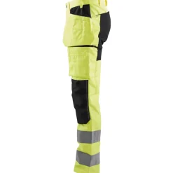 Riipputaskuhousut Blåkläder 1552 Highvis Stretch huomiokeltainen/musta