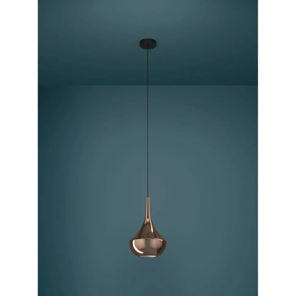 Riippuvalaisin Eglo Almoster Ø25cm E27 maks. 28W IP20 musta/kupari