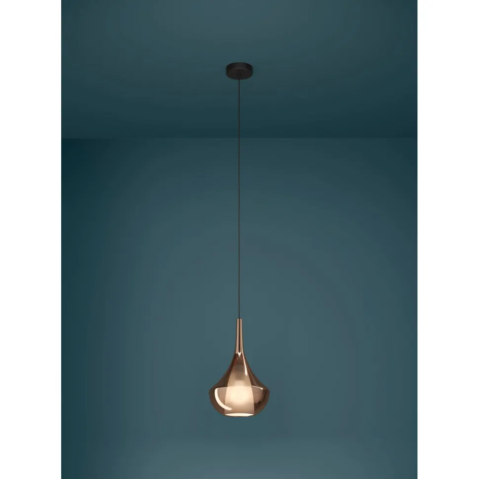 Riippuvalaisin Eglo Almoster Ø25cm E27 maks. 28W IP20 musta/kupari