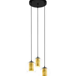 Riippuvalaisin Eglo Casaya Andalos Ø30cm 3xE27 maks. 28W/kpl musta/kulta